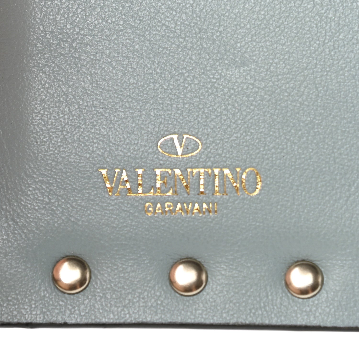 Valentino Garavani Calfskin Rockstud Bi-Fold Wallet Sky Blue 7 of 11