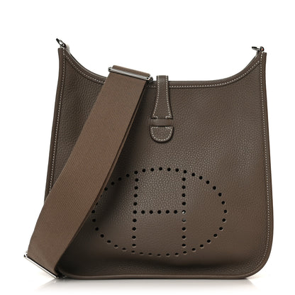 Hermes Taurillon Clemence Evelyne III PM Etoupe 1 of 10