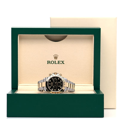 Rolex Stainless Steel 18K Yellow Gold Diamond 40mm Oyster Perpetual Cosmograph Daytona Watch Black 116503 5 of 5