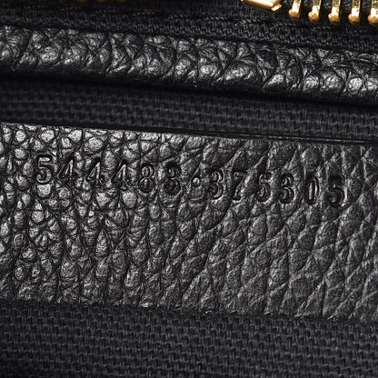 Alexander McQueen Pebbled Calfskin Large Skull Padlock Zip Around Tote Black 9 of 20