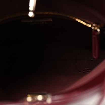 Chanel Shiny Lambskin Patent Calfskin Quilted Mini 31 Shopping Bag Dark Burgundy 5 of 10