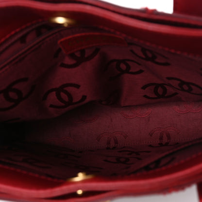 Chanel Calfskin Stitch Small Surpique Tote Red 5 of 12