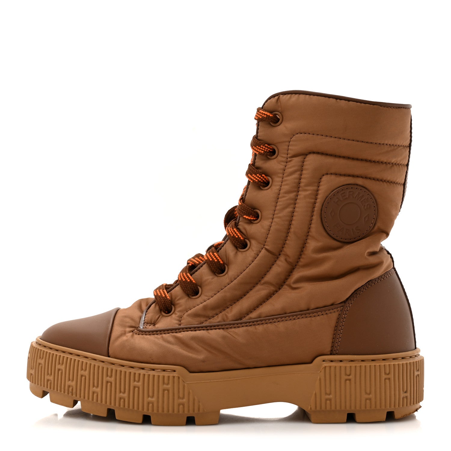 Hermes Calfskin Parachute Fresh Ankle Boots 38 Brun Amourette 1 of 12