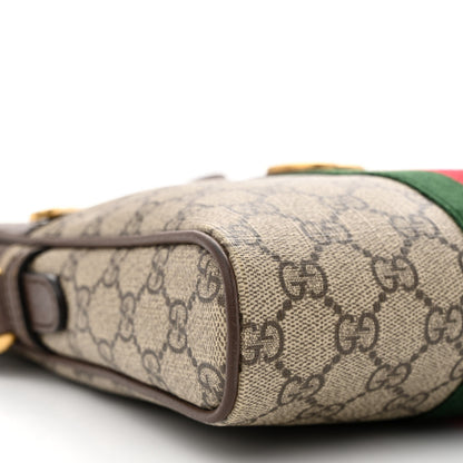 Gucci GG Supreme Monogram Web Small Ophidia Messenger Bag Brown 13 of 14