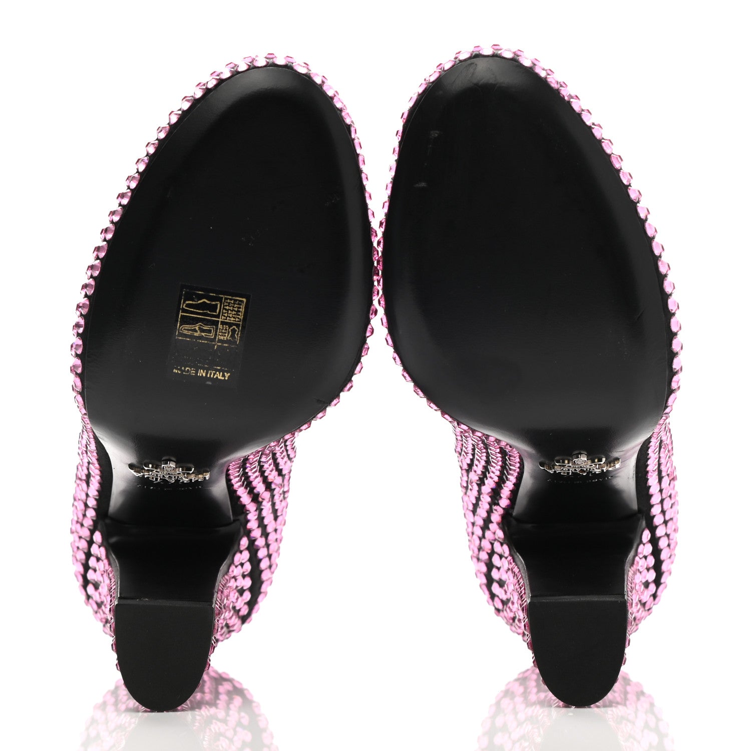 Prada Satin Crystal 105mm Pumps 37.5 Rosa 5 of 8