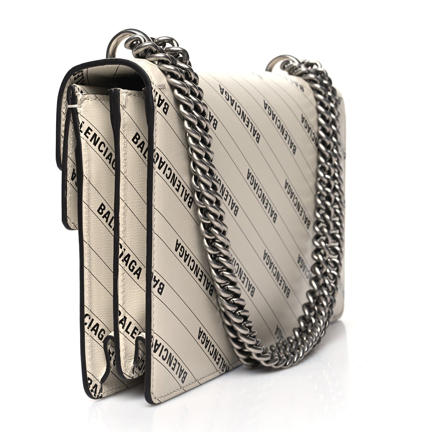 Gucci X BALENCIAGA Calfskin Logo Print Small Dionysus Shoulder Bag White 3 of 13