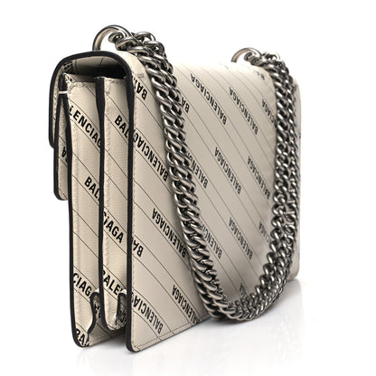 Gucci X BALENCIAGA Calfskin Logo Print Small Dionysus Shoulder Bag White 3 of 13