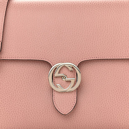 Gucci Dollar Calfskin Medium Interlocking G Top Handle Shoulder Bag Soft Pink 8 of 10