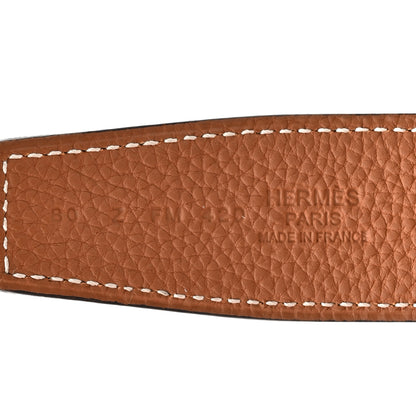 Hermes Box Togo 32mm Martelee H Belt 80 32 Black Gold 4 of 5