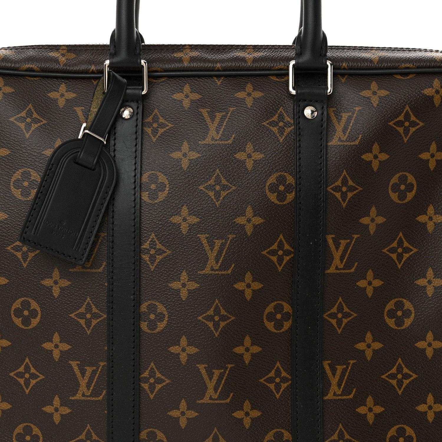 Louis Vuitton Monogram Macassar Porte Documents Voyage Soft Briefcase 8 of 10