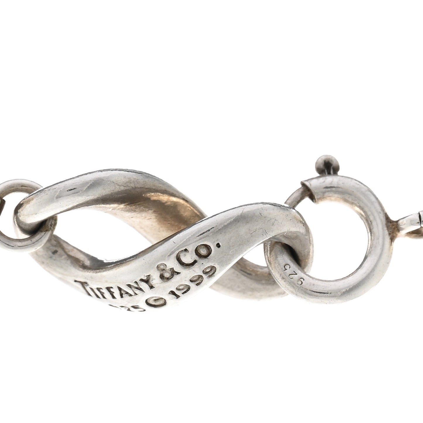 Sterling Silver Pearl Infinity Necklace