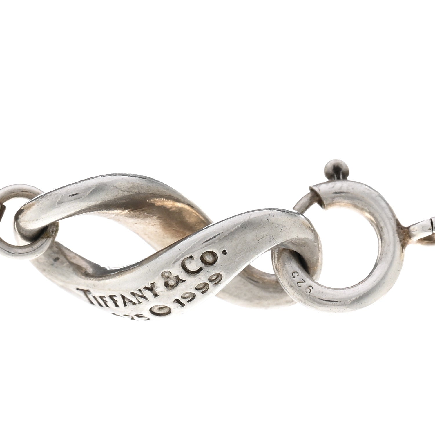 Tiffany Sterling Silver Pearl Infinity Necklace 4 of 4