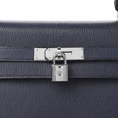 Hermes Chevre de Coromandel Kelly Sellier 35 Bleu Thalassa 11 of 11
