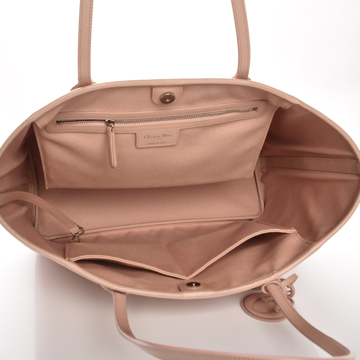 Christian Dior Coated Canvas Cannage Panarea Shopping Tote Rosato 5 of 8
