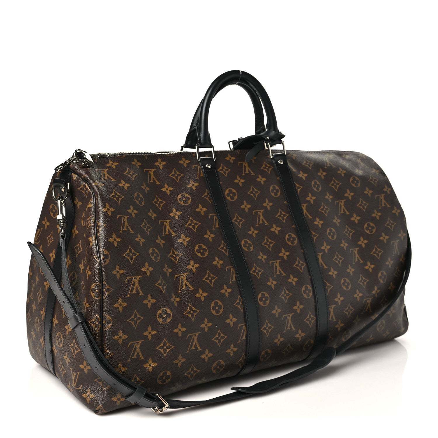 Louis Vuitton Monogram Macassar Keepall Bandouliere 55 2 of 9
