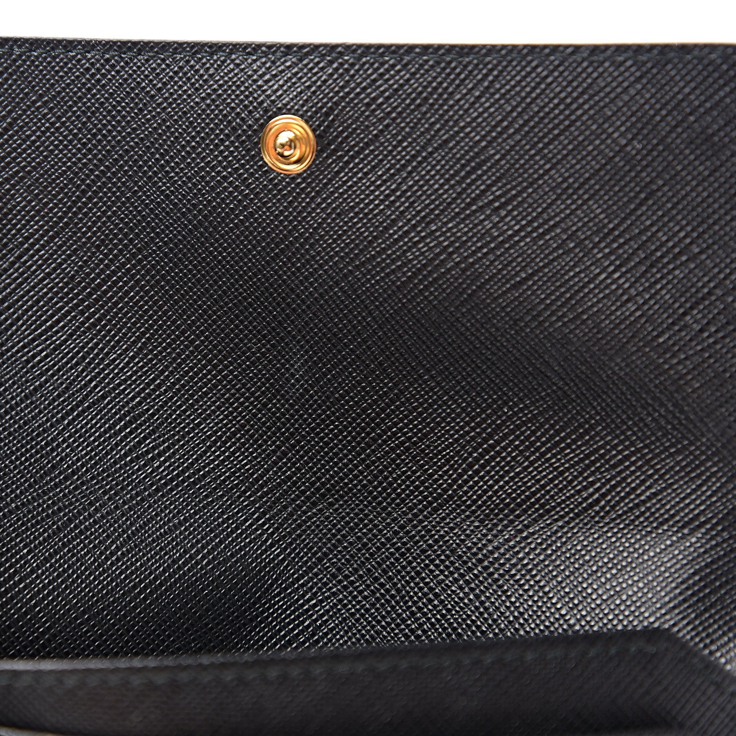 Prada Saffiano Metal Flap Card Holder Black 7 of 7