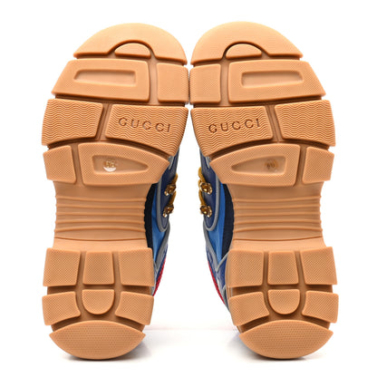 Gucci X SEGA Nylon Suede Calfskin Mens Flashtrek Sneakers 6.5 Bright Splash Poppy Marine Blue 5 of 8