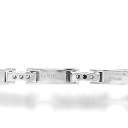 Tiffany 18K White Gold Diamond Atlas Link Bracelet 5 of 6