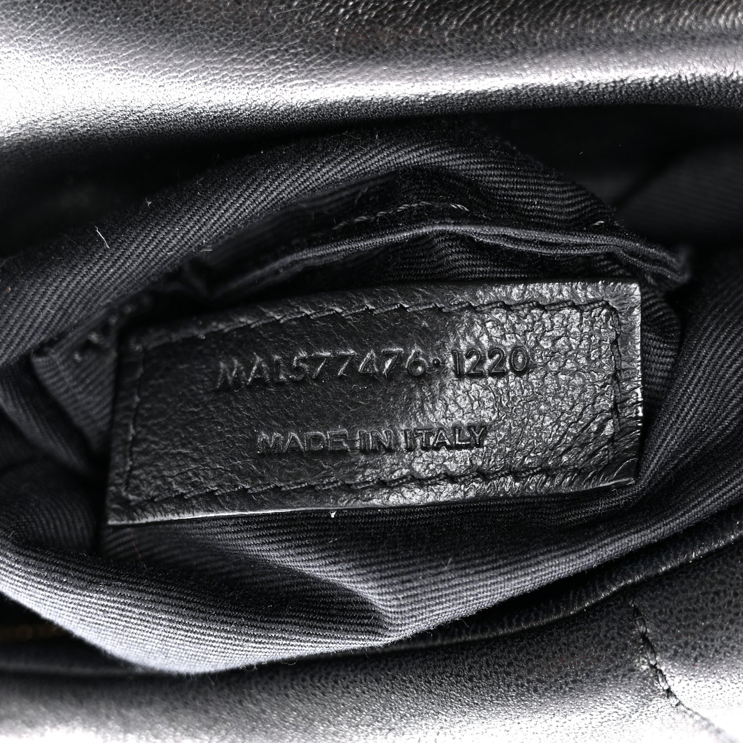 Lambskin Quilted Small Loulou Puffer Monogram Chain Satchel Black