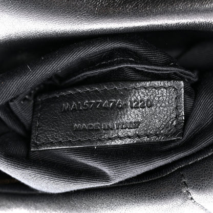 Saint Laurent Lambskin Quilted Small Loulou Puffer Monogram Chain Satchel Black 7 of 12