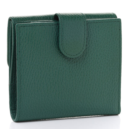 Gucci Dollar Calfskin Interlocking G French Wallet Emerald 3 of 9