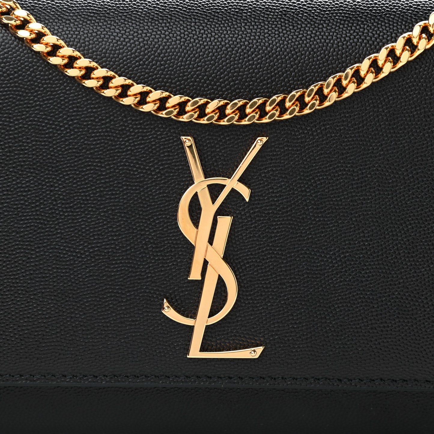 Grain De Poudre Medium Classic Monogram Kate Satchel Black