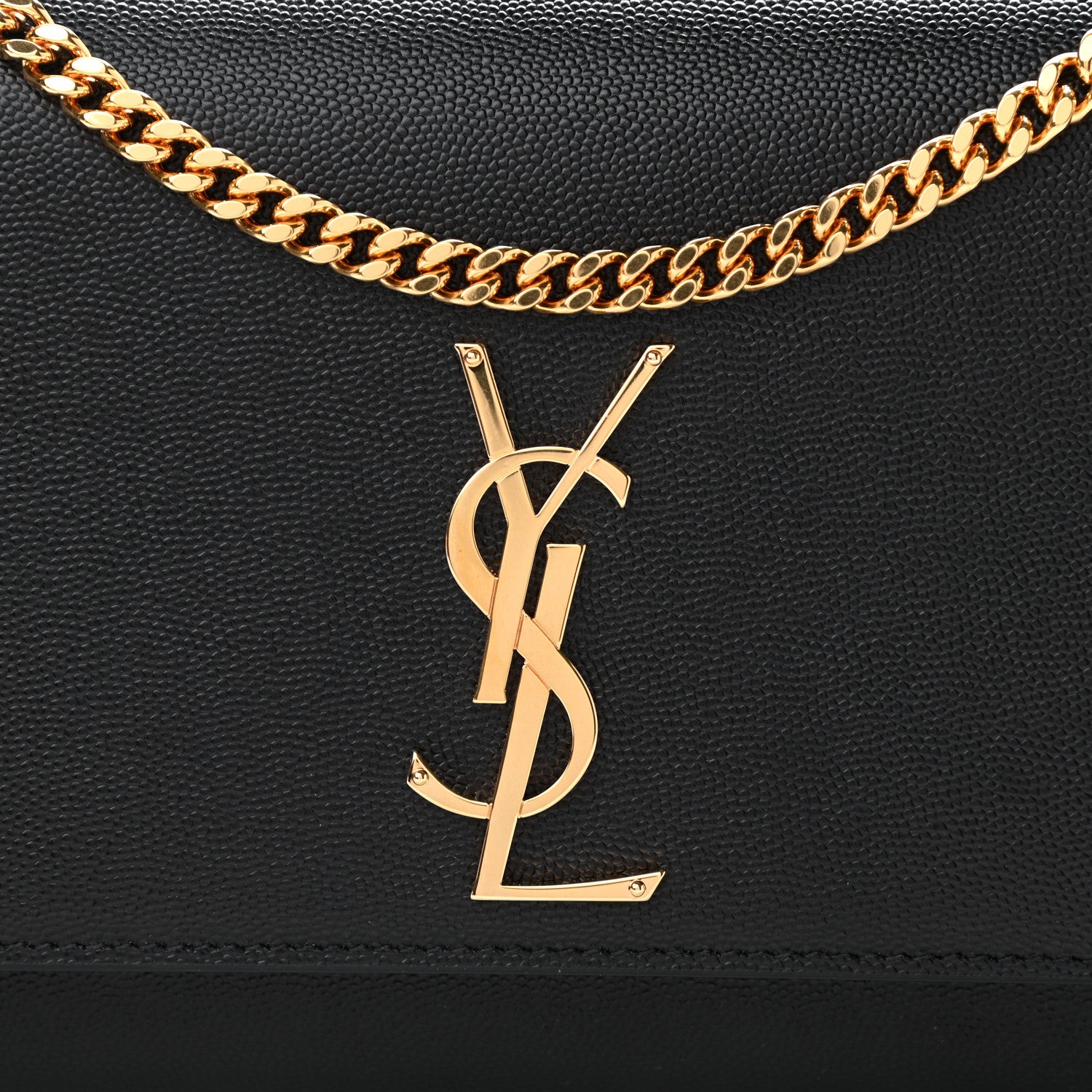 Saint Laurent Grain De Poudre Medium Classic Monogram Kate Satchel Black 8 of 10
