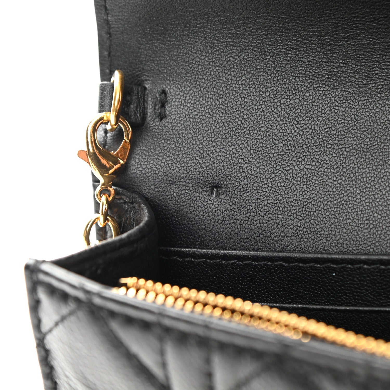 Christian Dior Supple Calfskin Caro Pouch with Chain Black 8 of 11