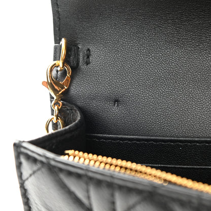 Christian Dior Supple Calfskin Caro Pouch with Chain Black 8 of 11