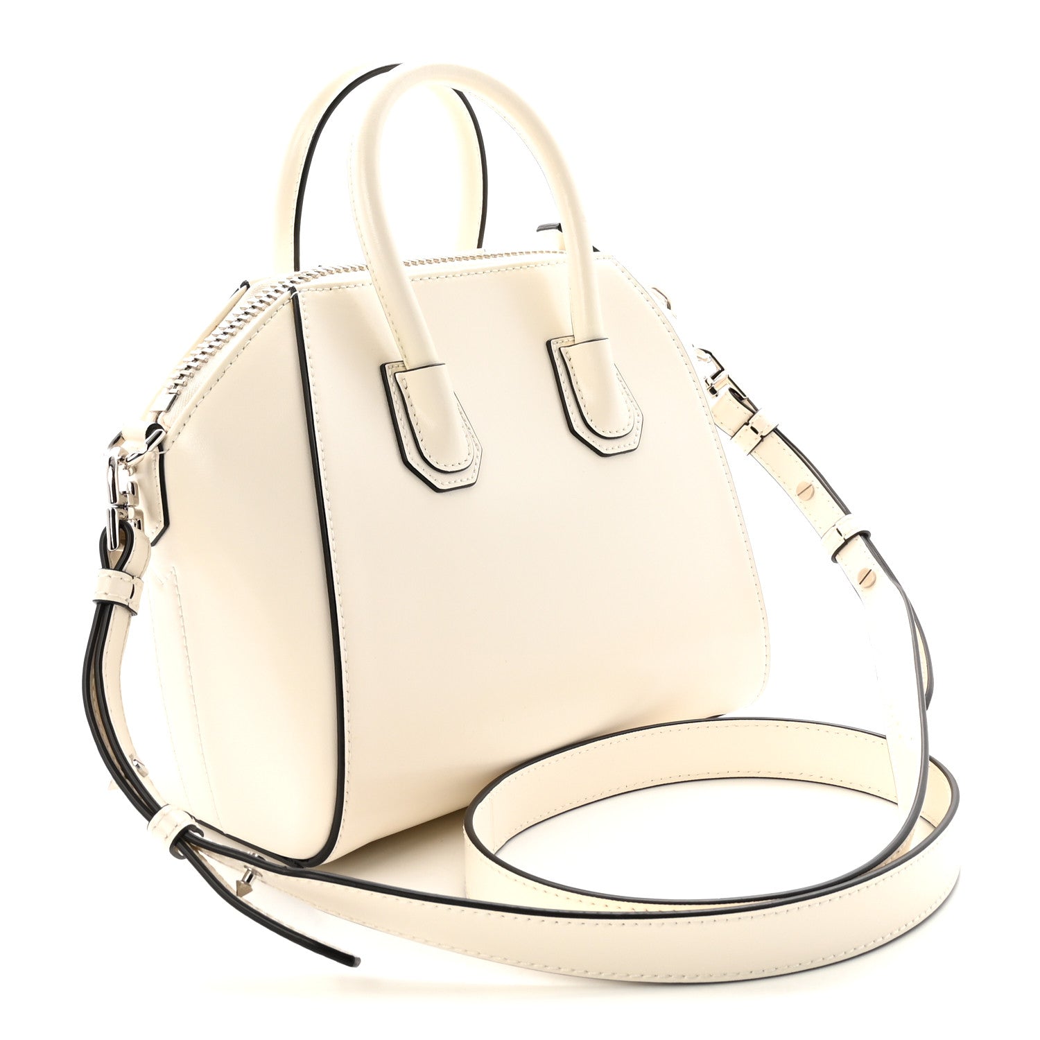 Givenchy Shiny Lord Calfskin Mini Antigona Ivory 3 of 10