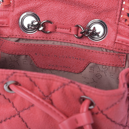 Stella McCartney Shaggy Deer Quilted Mini Falabella Backpack Pink Fluo 7 of 8