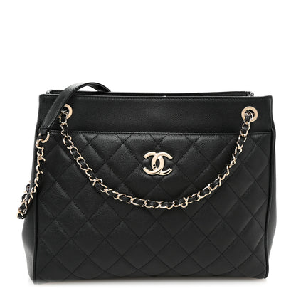 Chanel Caviar Quilted In Out Flap Shopping Tote Black 4 of 12