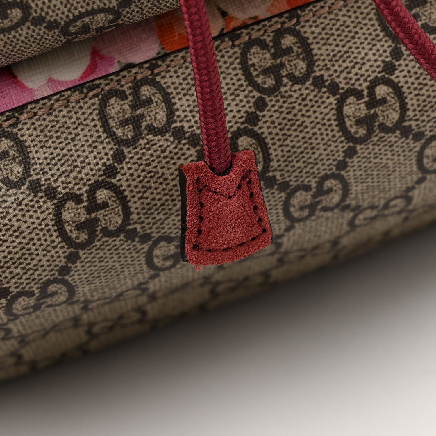 Gucci GG Supreme Monogram Blooms Small Single Buckle Backpack Beige Multicolor Dry Rose 11 of 12