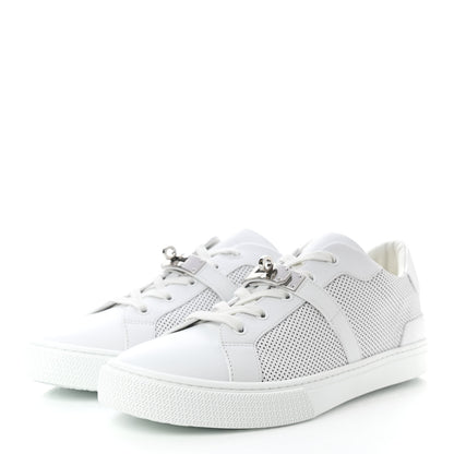 Hermes Calfskin Perforated Day Sneakers 43 White 3 of 9