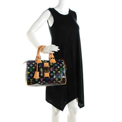 Louis Vuitton Monogram Multicolor Speedy 30 Black 2 of 8