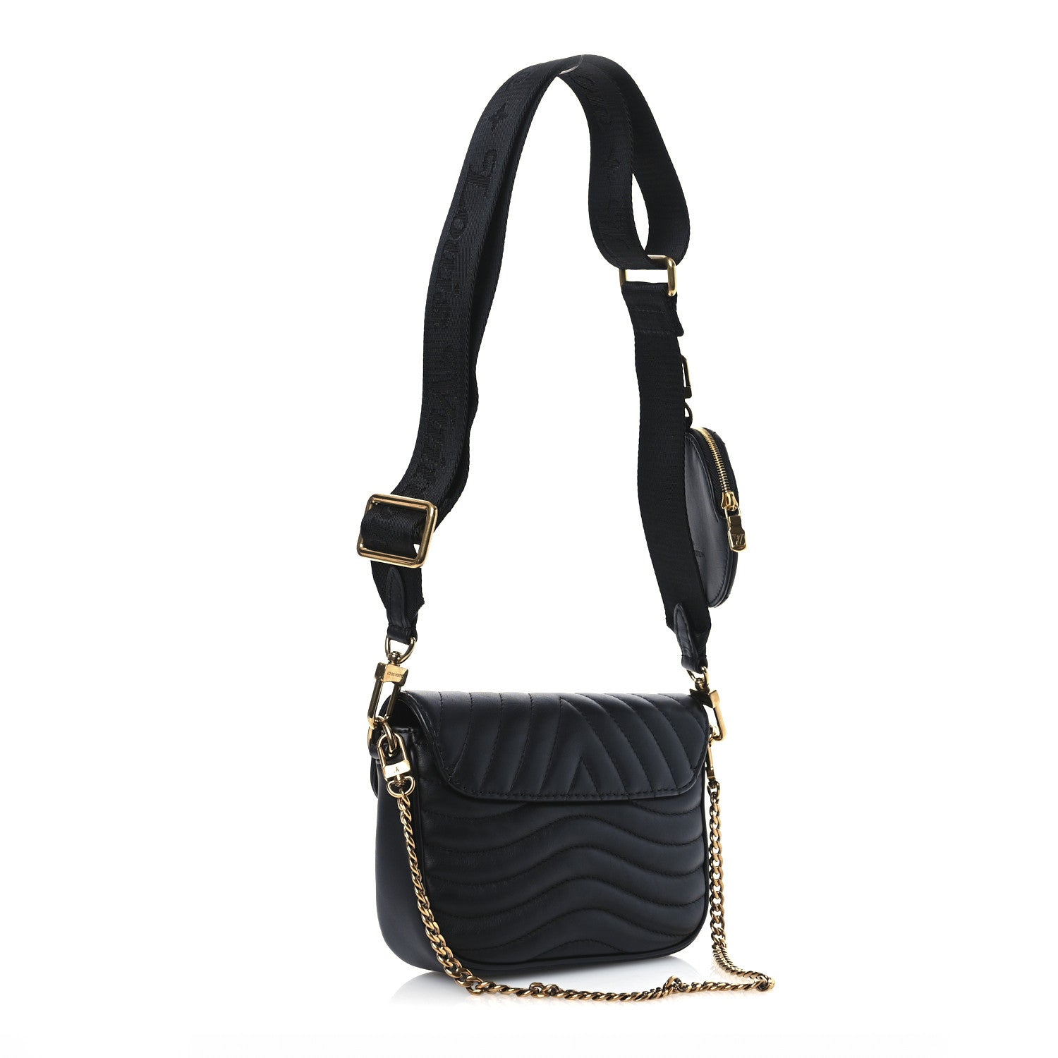 Louis Vuitton Calfskin New Wave Multi Pochette Black 3 of 11