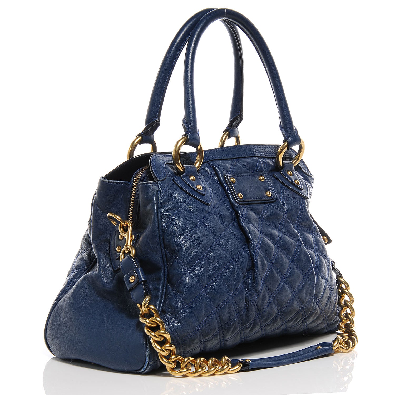 Marc Jacobs Quilted Leather Alyona Bag Navy 3 of 8