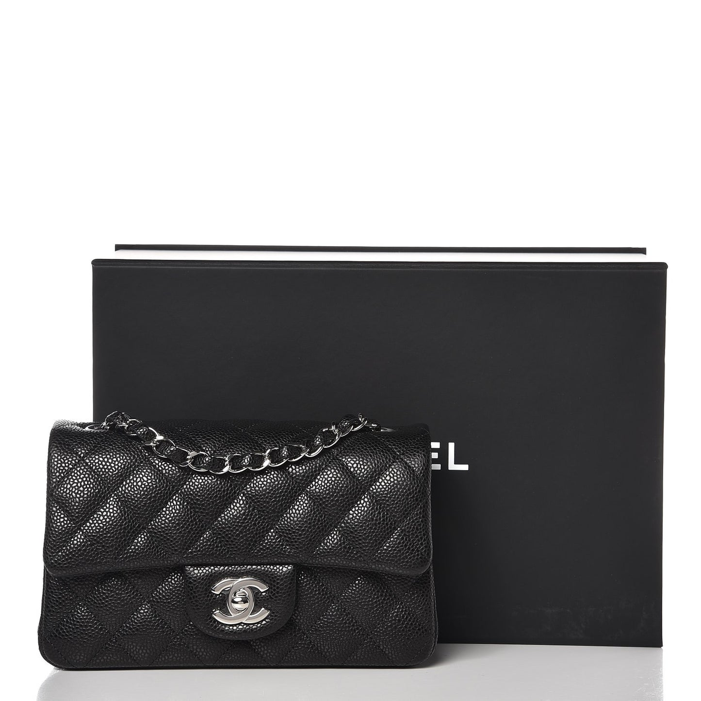 Caviar Quilted Mini Rectangular Flap Black