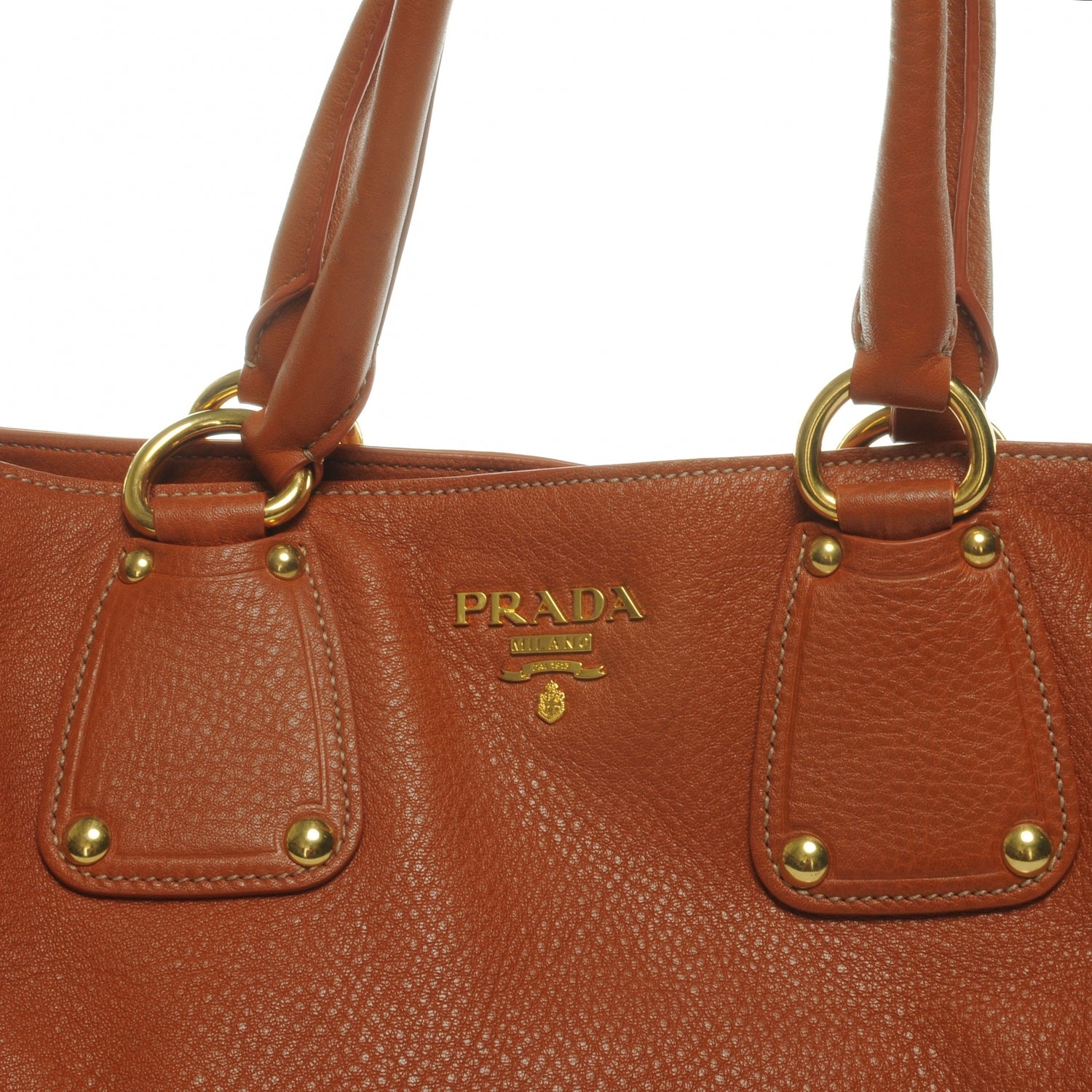 Prada Vitello Daino Tote Rame 3 of 9