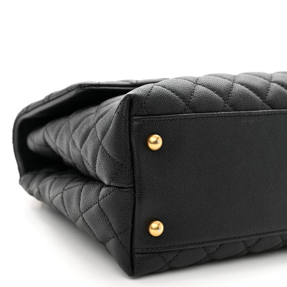Chanel Caviar Quilted Medium Coco Handle Flap Black 9 of 11