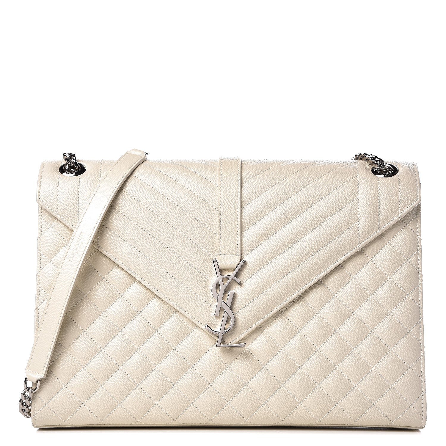 Saint Laurent Grain De Poudre Large Tri-Quilt Monogram Satchel Porcellana 1 of 9