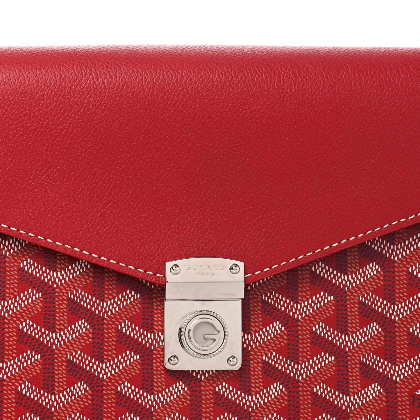 Goyardine Calfskin Chypre Wallet Pouch Red