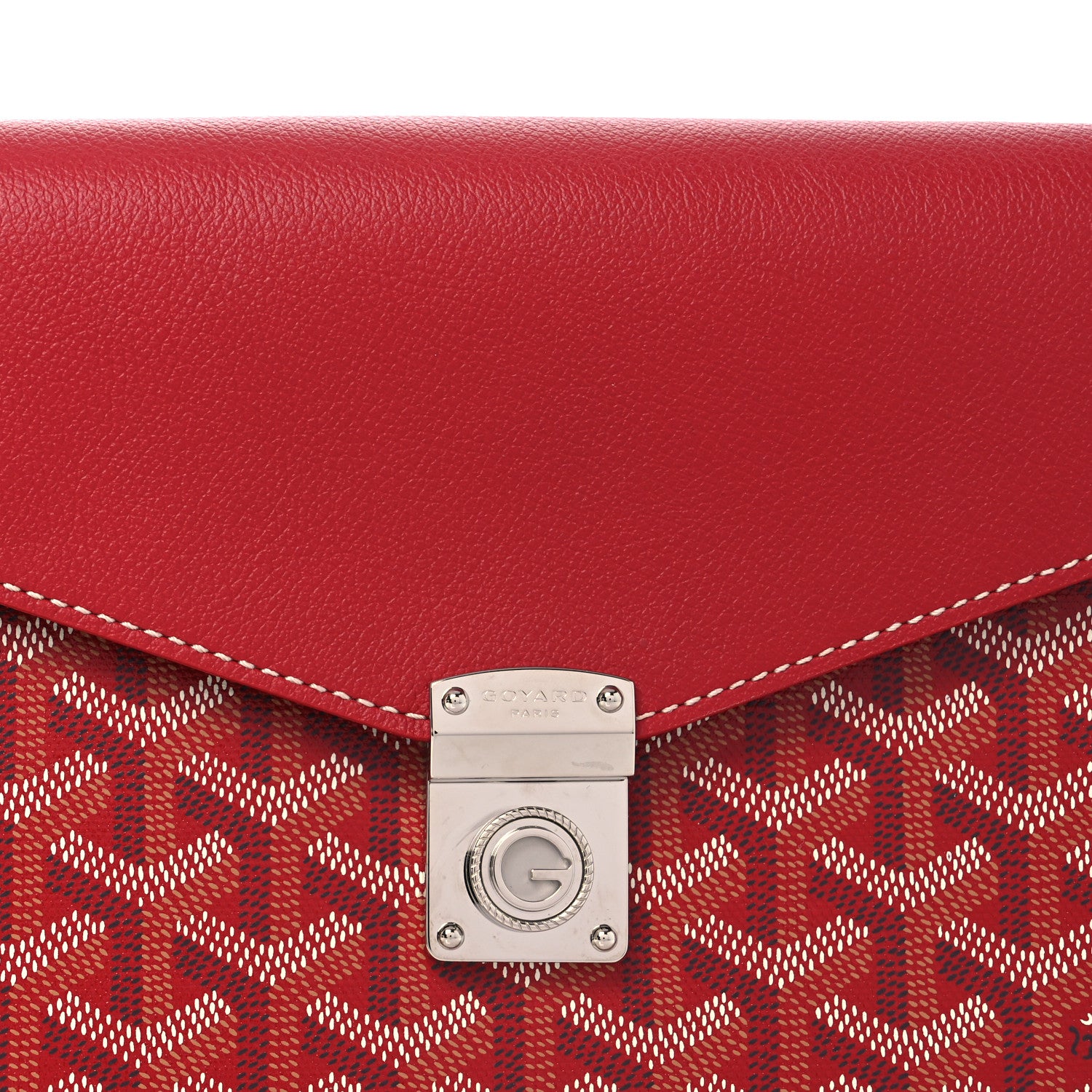 Goyard Goyardine Calfskin Chypre Wallet Pouch Red 7 of 11