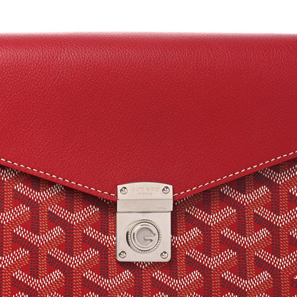 Goyard Goyardine Calfskin Chypre Wallet Pouch Red 7 of 11