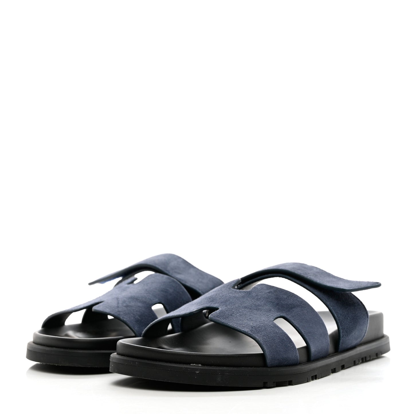 Suede Goatskin Womens Chypre Sandals 40.5 Bleu Celeste