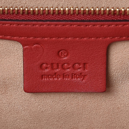 Gucci GG Supreme Monogram Moon Calfskin Medium Padlock Shoulder Bag Beige Blue Hibiscus Red Mystic White 9 of 12