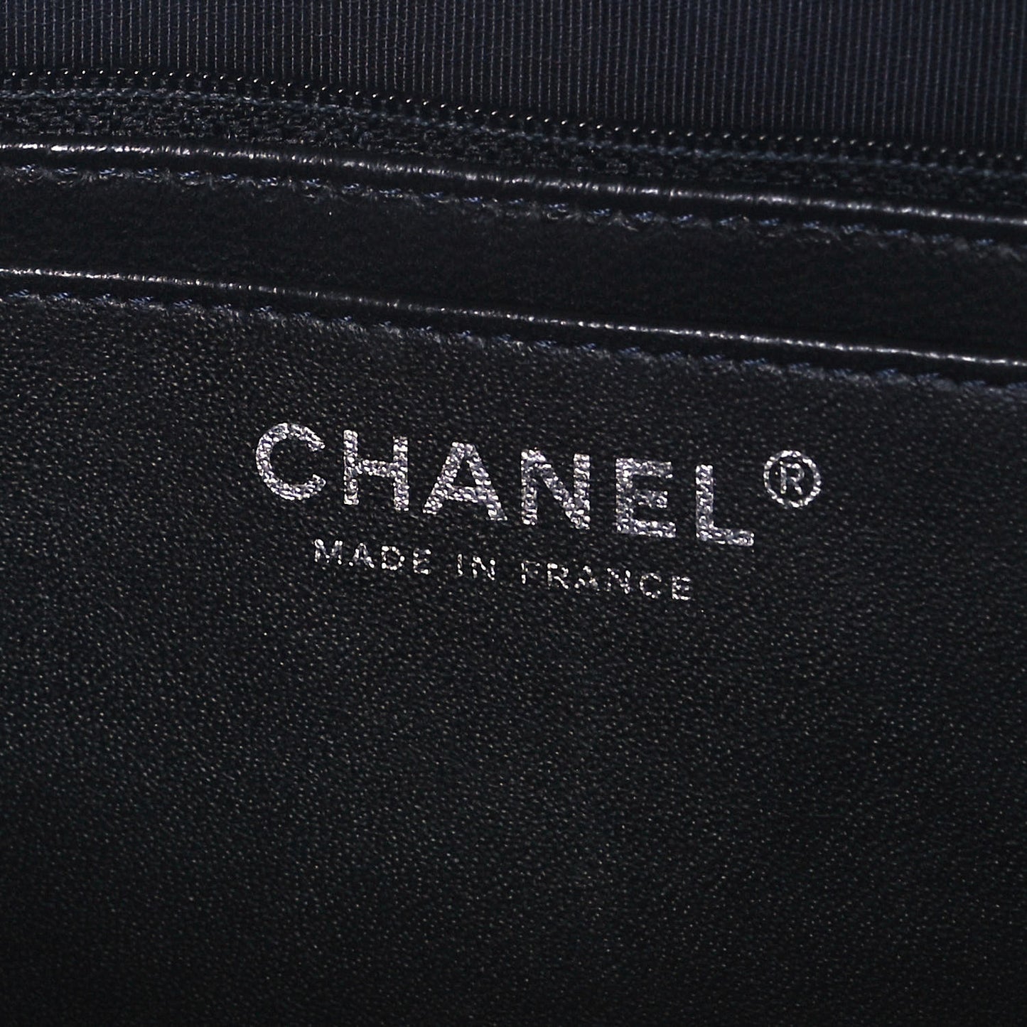 Crinkled Patent Quilted Jumbo Single Flap Dark Navy