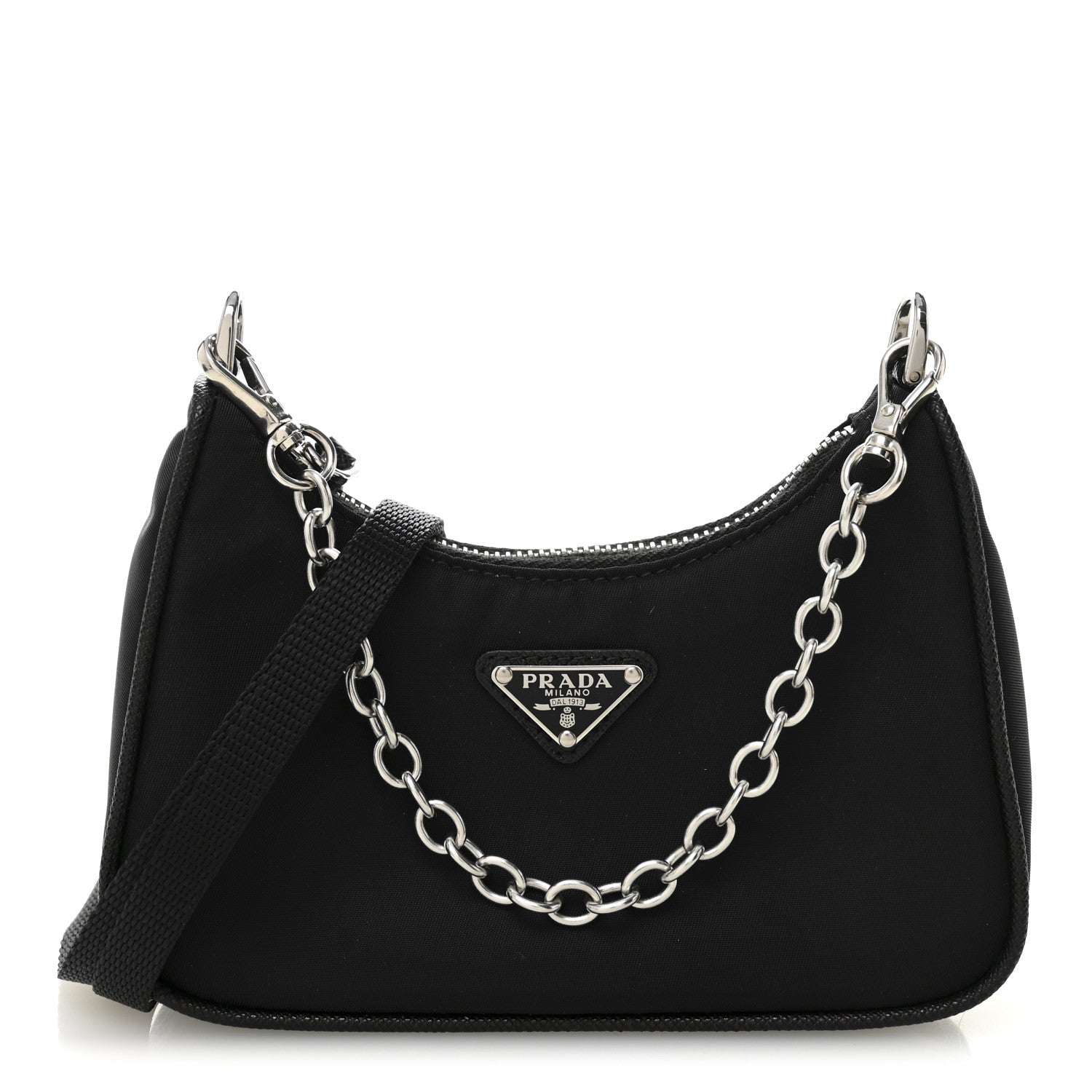 Prada Tessuto Nylon Mini Re-Edition 2000 Shoulder Bag Black 1 of 10