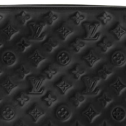 Louis Vuitton Lambskin Embossed Monogram Coussin MM Black 7 of 9