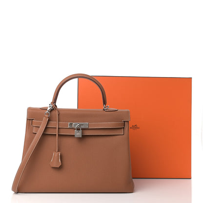 Hermes Togo Kelly Retourne 35 Gold 17 of 17